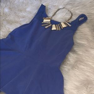 Blue Peplum top